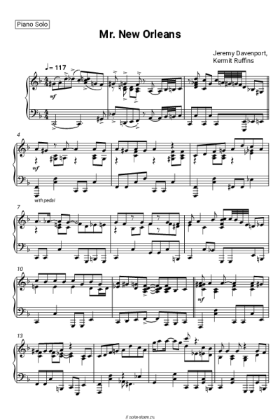 Ноты, аккорды Jeremy Davenport, Kermit Ruffins - Mr. New Orleans