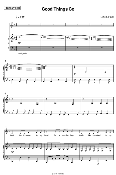 Ноты, аккорды Linkin Park - Good Things Go