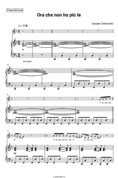 undefined Cesare Cremonini - Ora che non ho più te