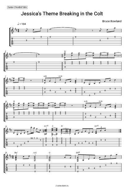 undefined Bruce Rowland - Jessica's Theme (Breaking in the Colt)