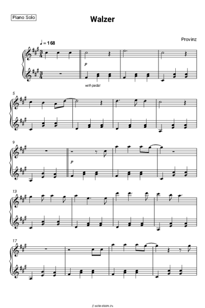 Ноты, аккорды Provinz - Walzer