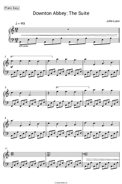Ноты, аккорды John Lunn - Downton Abbey: The Suite