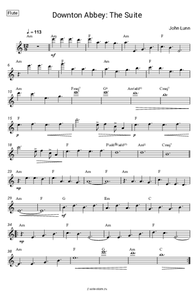 Ноты, аккорды John Lunn - Downton Abbey: The Suite