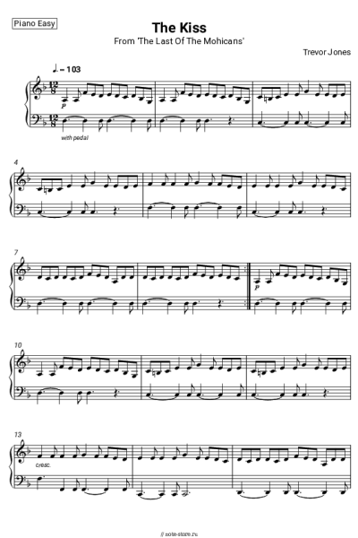 undefined Trevor Jones - The Kiss (From 'The Last Of The Mohicans')