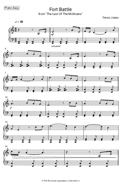 undefined Trevor Jones - Fort Battle (From 'The Last Of The Mohicans')