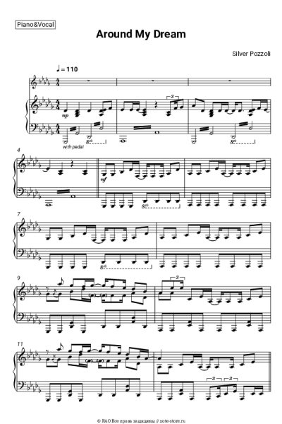 Ноты, аккорды Silver Pozzoli - Around My Dream