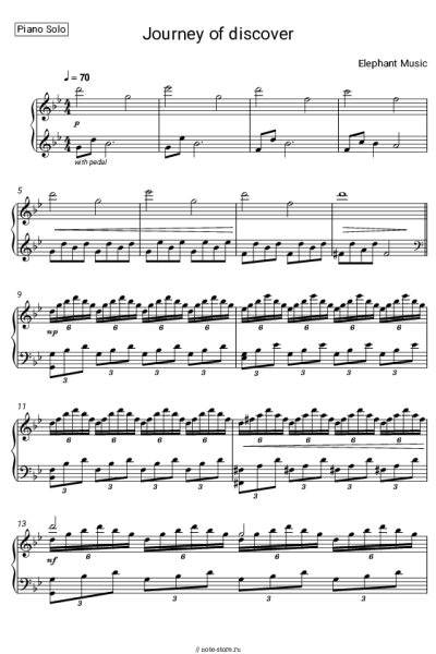 Ноты, аккорды Elephant Music - Journey of discovery