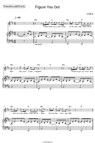 Ноты, аккорды VOILÀ - Figure You Out