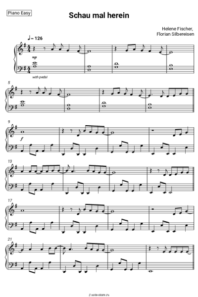 Ноты, аккорды Helene Fischer, Florian Silbereisen - Schau mal herein