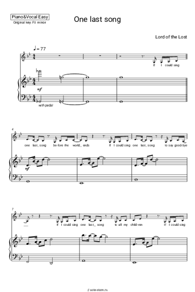 undefined Lord of the Lost - One last song