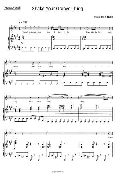 Ноты, аккорды Peaches & Herb - Shake Your Groove Thing