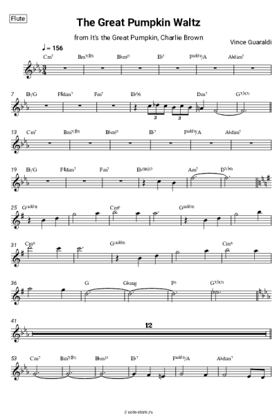 Ноты, аккорды Vince Guaraldi - The Great Pumpkin Waltz (from 'It's the Great Pumpkin, Charlie Brown')