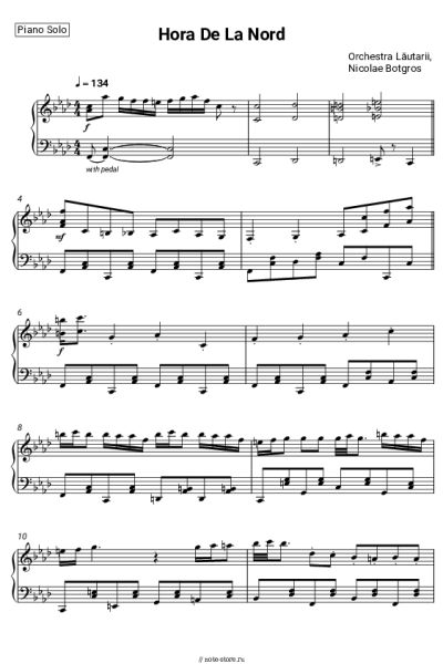 Ноты, аккорды Nicolae Botgros, Orchestra Lăutarii - Hora De La Nord
