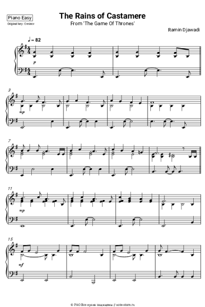 undefined Ramin Djawadi - The Rains of Castamere (From 'The Game Of Thrones')
