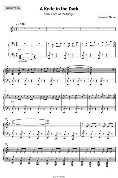 undefined Howard Shore - A Knife in the Dark (Lord of the Rings: The Fellowship of the Ring Soundtrack)
