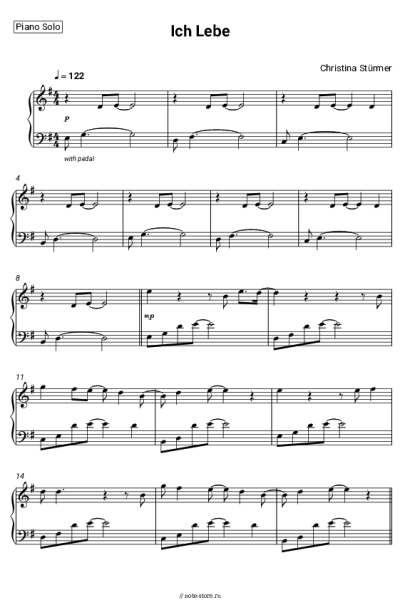 Ноты, аккорды Christina Stürmer - Ich Lebe