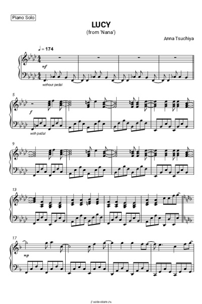 Ноты, аккорды Anna Tsuchiya - LUCY (from 'Nana')
