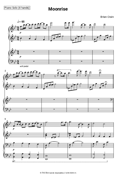 Ноты, аккорды Brian Crain - Moonrise