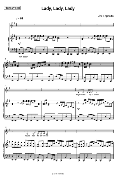 Ноты, аккорды Joe Esposito - Lady, Lady, Lady