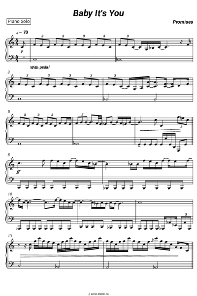 Ноты, аккорды Promises - Baby It's You