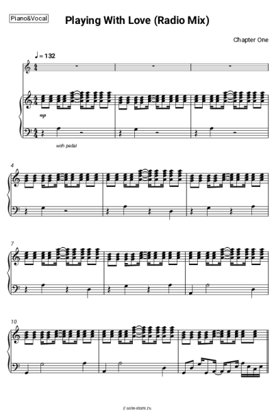 Ноты, аккорды Chapter One - Playing With Love (Radio Mix)