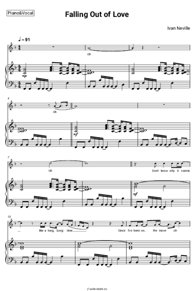 Ноты, аккорды Ivan Neville - Falling Out of Love