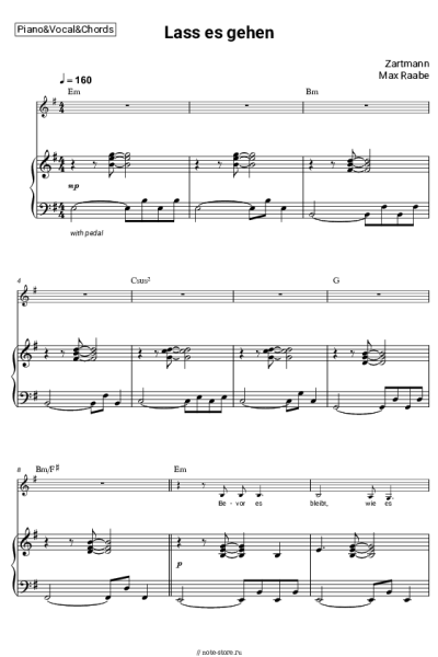 Ноты, аккорды Max Raabe, Zartmann - Lass es gehen