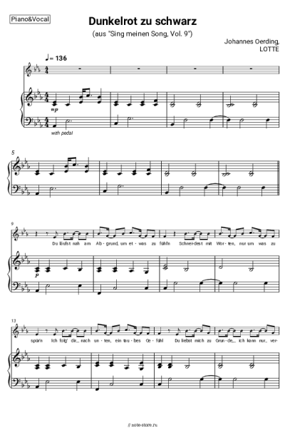 undefined Johannes Oerding, LOTTE - Dunkelrot zu schwarz