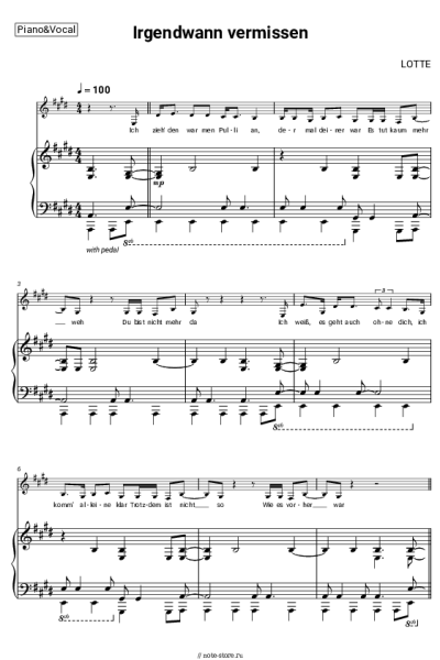undefined LOTTE - Irgendwann vermissen