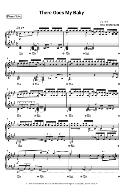 Ноты, аккорды Usher - There Goes My Baby