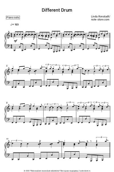 Ноты, аккорды Linda Ronstadt - Different Drum