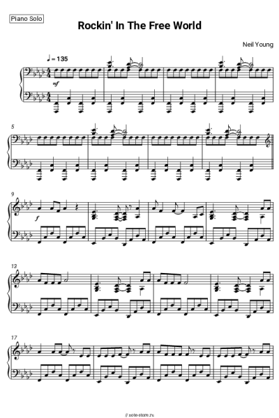 Ноты, аккорды Neil Young - Rockin' In the Free World
