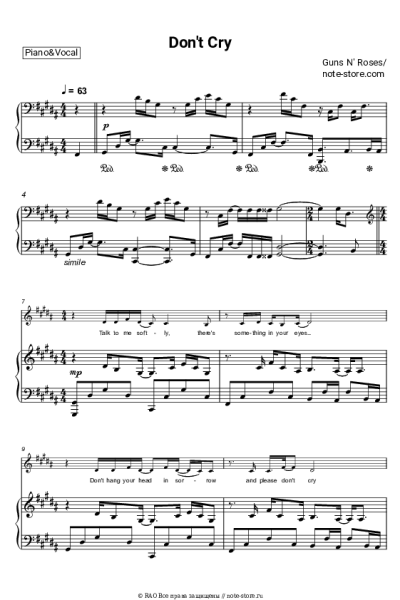 undefined Guns N' Roses - Don't Cry