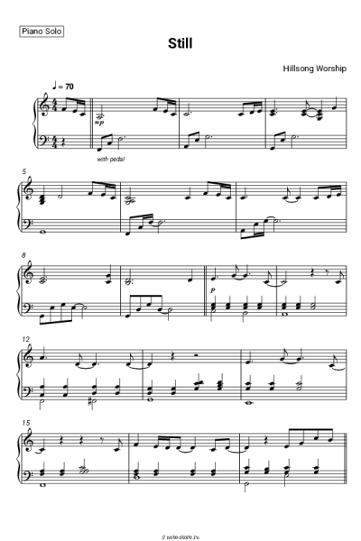 Ноты, аккорды Hillsong Worship - Still