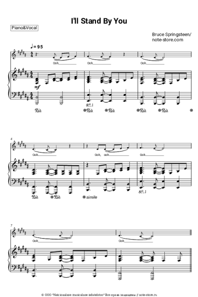 Ноты, аккорды Bruce Springsteen - I'll Stand by You