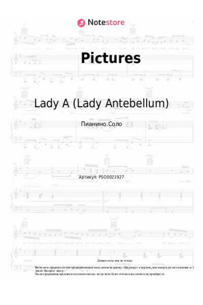 Ноты, аккорды Lady A (Lady Antebellum) - Pictures