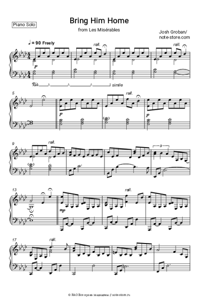 undefined Josh Groban, Claude-Michel Schönberg - Bring him home (Les Misérables)