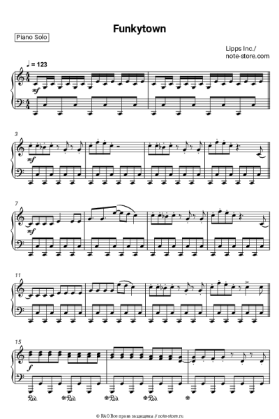 Ноты, аккорды Lipps Inc. - Funkytown