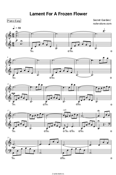 Ноты, аккорды Secret Garden - Lament For A Frozen Flower