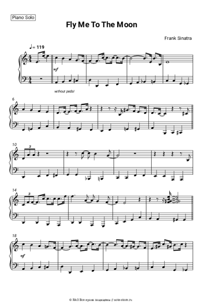 Ноты, аккорды Frank Sinatra - Fly Me To The Moon