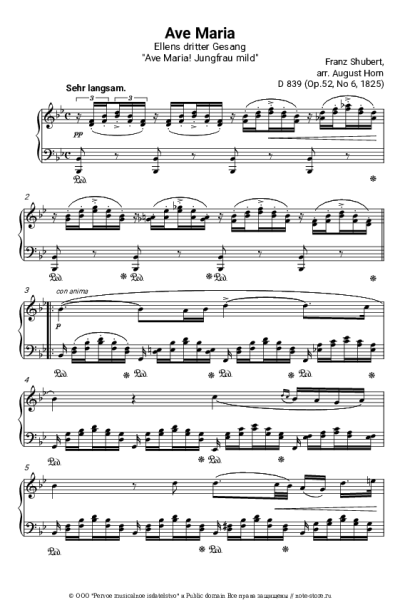 undefined Франц Шуберт - Третья песня Эллен, D 839 (Ave Maria)