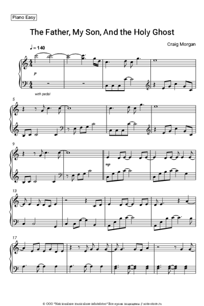 Ноты, аккорды Craig Morgan - The Father, My Son, And the Holy Ghost