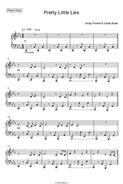 Ноты, аккорды Andy Powell, Linda Roan - Pretty Little Lies