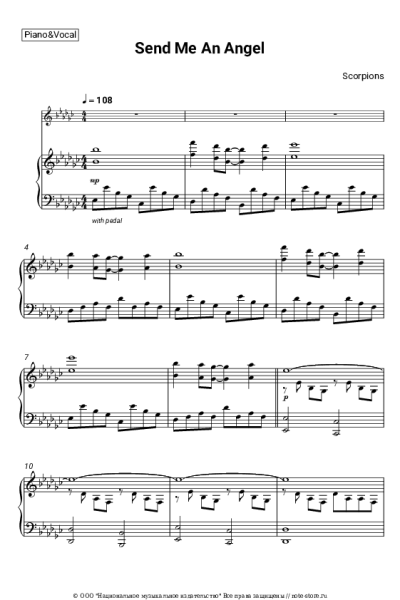 Ноты, аккорды Scorpions - Send Me An Angel