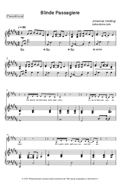 undefined Johannes Oerding - Blinde Passagiere