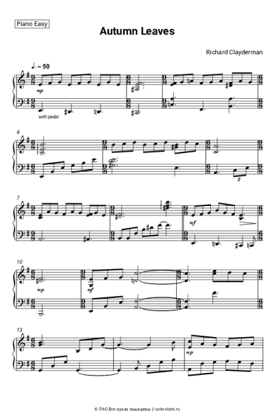 undefined Richard Clayderman - Autumn Leaves
