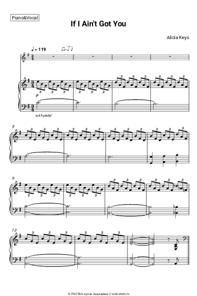 Ноты, аккорды Alicia Keys - If I Ain't Got You