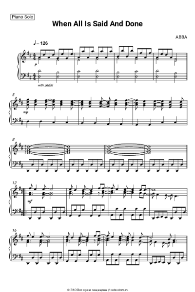 undefined ABBA - When All Is Said And Done