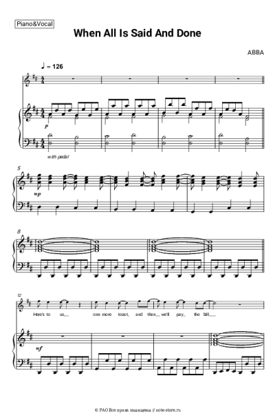 undefined ABBA - When All Is Said And Done