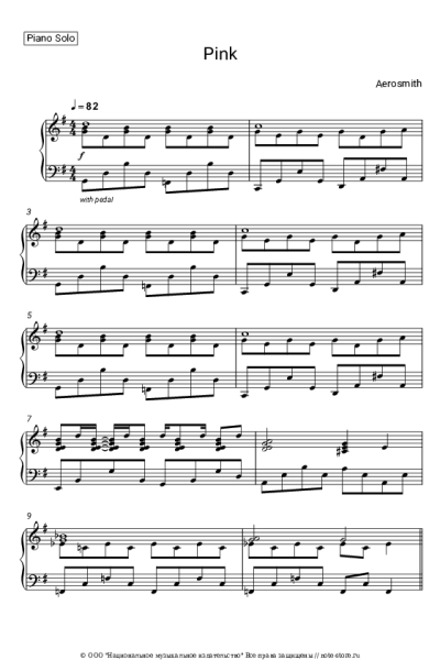Ноты, аккорды Aerosmith - Pink